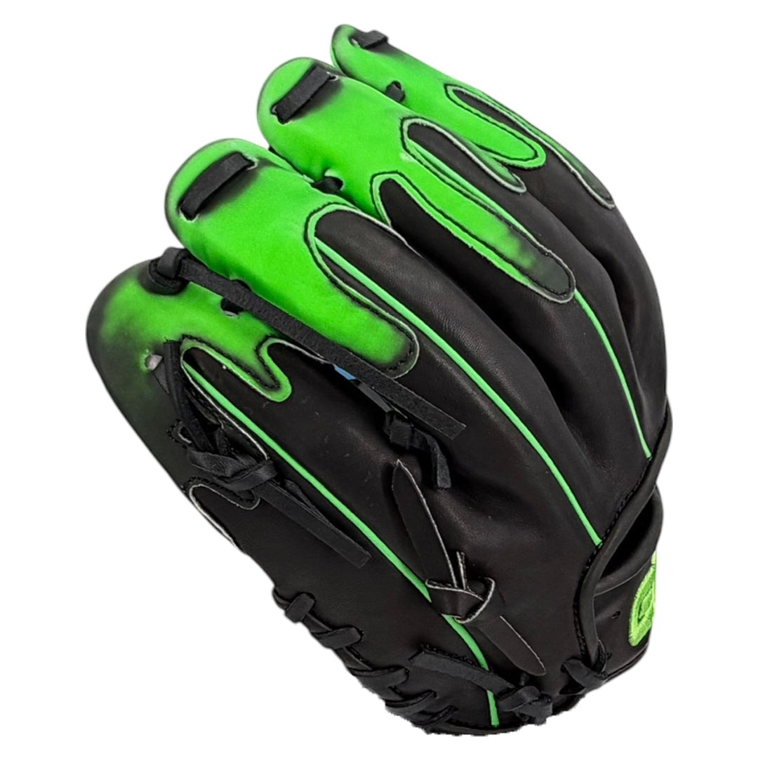 Gem Gloves Baseball Fielding Glove - GEM081 Shadow Slime – Product View | Smash It Sports | leather, kip, pro