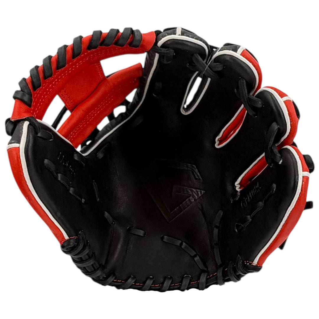 Gem Gloves Baseball Fielding Glove - GEM085 Shadow Skulls – Product View | Smash It Sports | leather, kip, pro