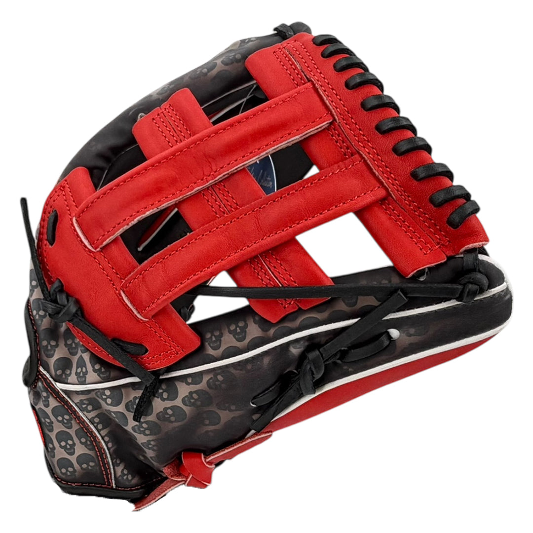 Gem Gloves Softball Fielding Glove - GEM085 Shadow Skulls – Product View | Smash It Sports | leather, kip, pro