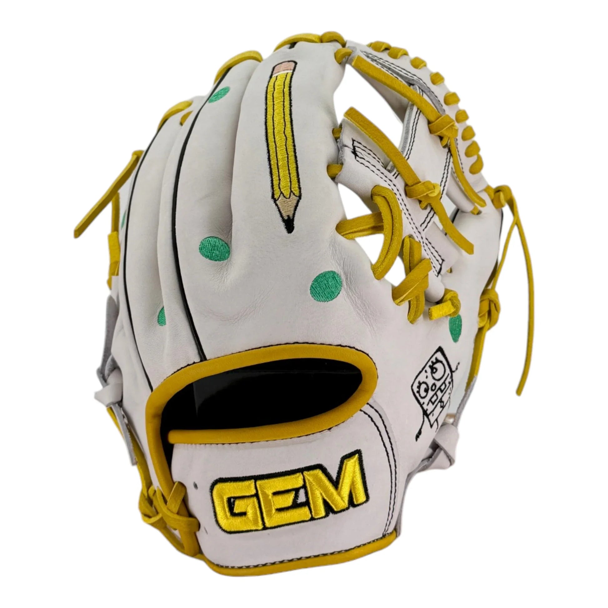 Gem Gloves Baseball Fielding Glove - GEM099 Doodlebob – Product View | Smash It Sports | leather, kip, pro