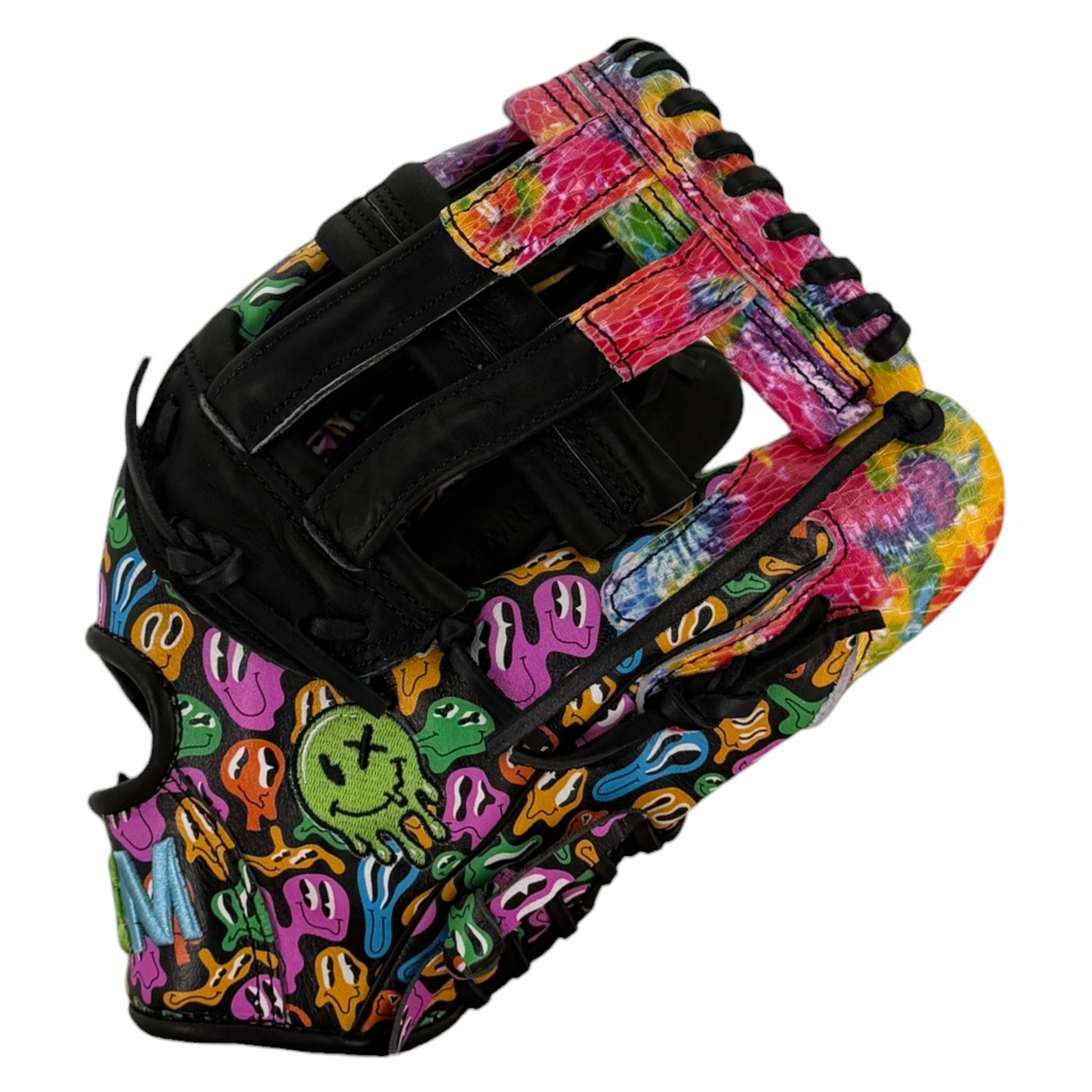 Gem Gloves Softball Fielding Glove - GEM106 Smiley Drip – Product View | Smash It Sports | leather, kip, pro