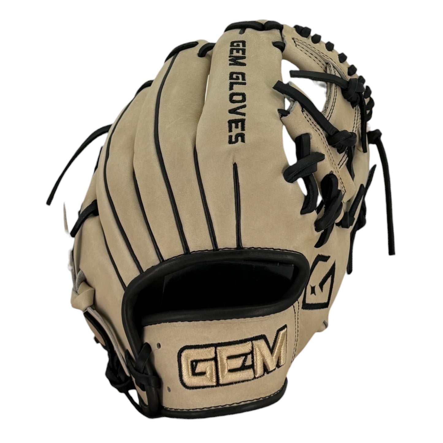 Gem Gloves Baseball Fielding Glove - GEM122 Sandstorm – Product View | Smash It Sports | leather, kip, pro