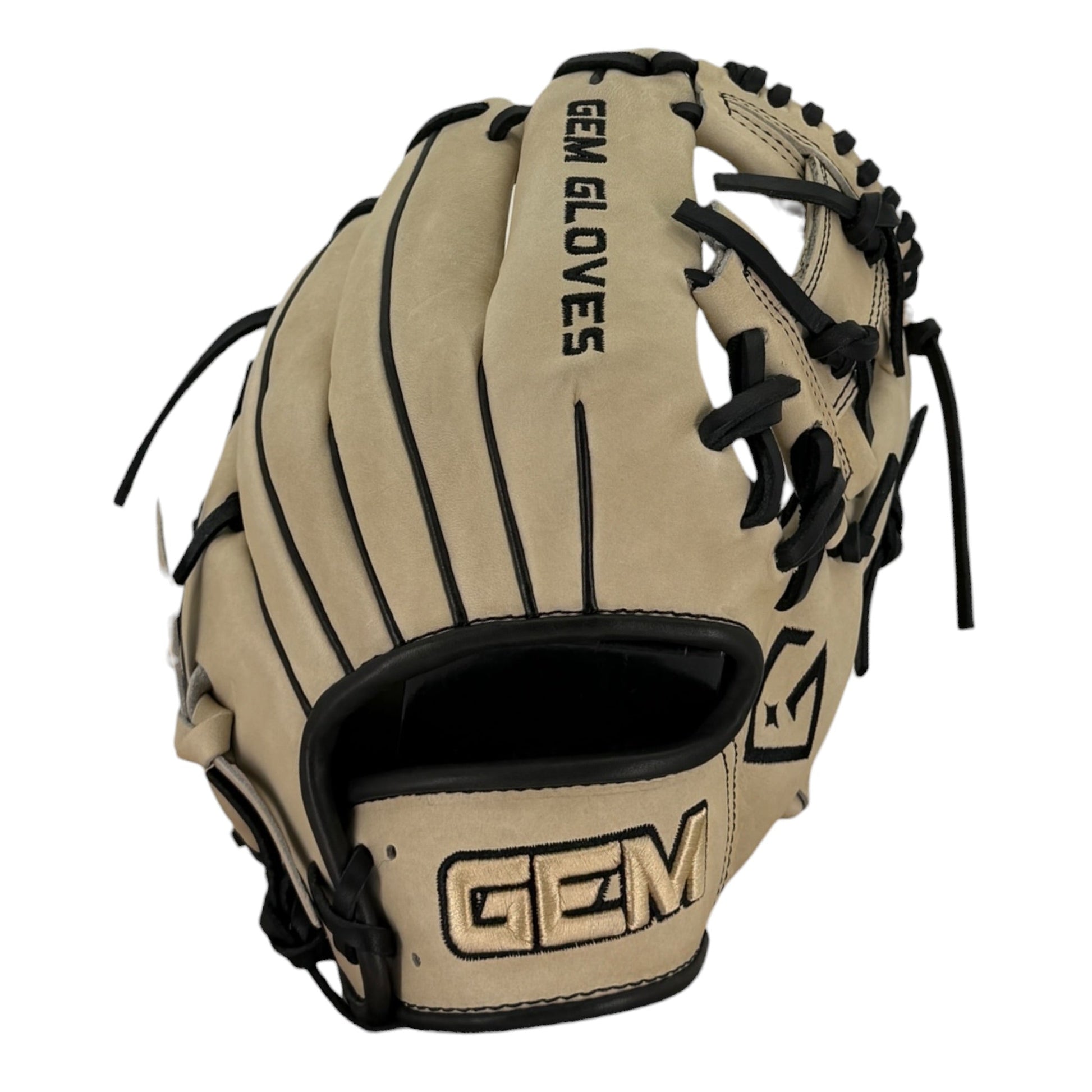 Gem Gloves Baseball Fielding Glove - GEM122 Sandstorm – Product View | Smash It Sports | leather, kip, pro