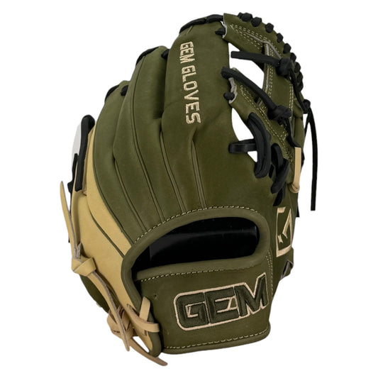 Gem Gloves Baseball Fielding Glove - GEM123 Timberline – Product View | Smash It Sports | leather, kip, pro