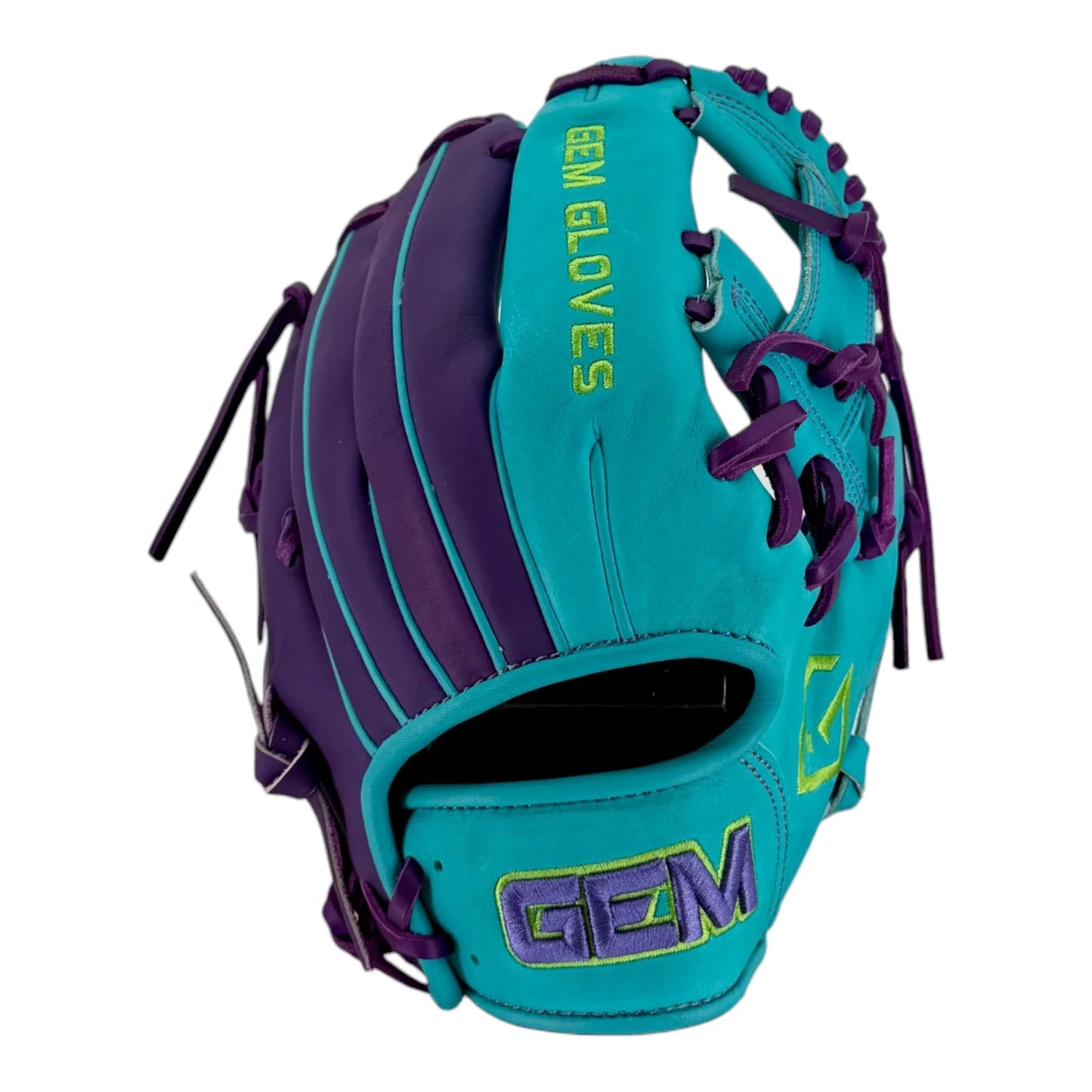 Gem Gloves Baseball Fielding Glove - GEM129 Electric Venom – Product View | Smash It Sports | leather, kip, pro