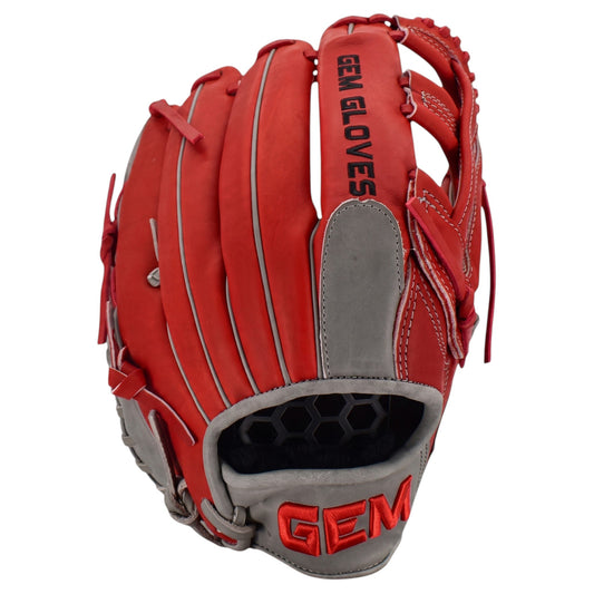 Gem Gloves Flawless Collection Japanese Kip Leather Softball Fielding Glove - GEM194 Hot Rod