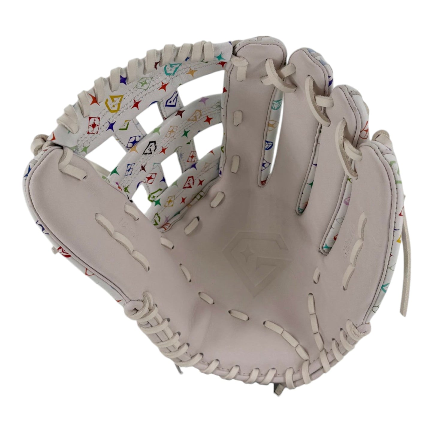 Gem Gloves Softball Fielding Glove - GEM107 Rainbow Lux – Product View | Smash It Sports | leather, kip, pro