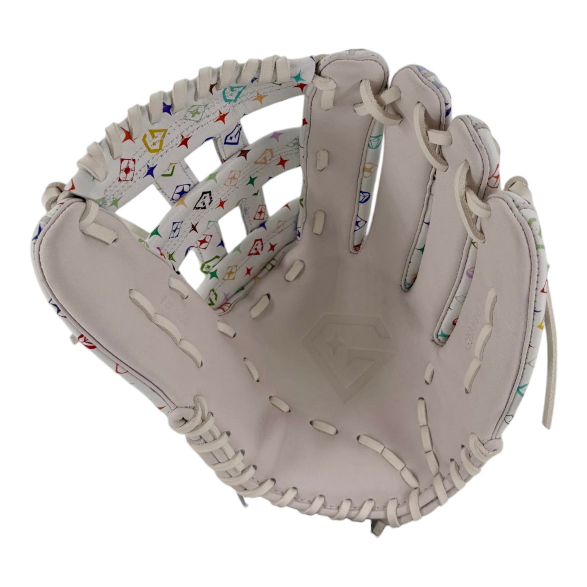 Gem Gloves Softball Fielding Glove - GEM107 Rainbow Lux – Product View | Smash It Sports | leather, kip, pro