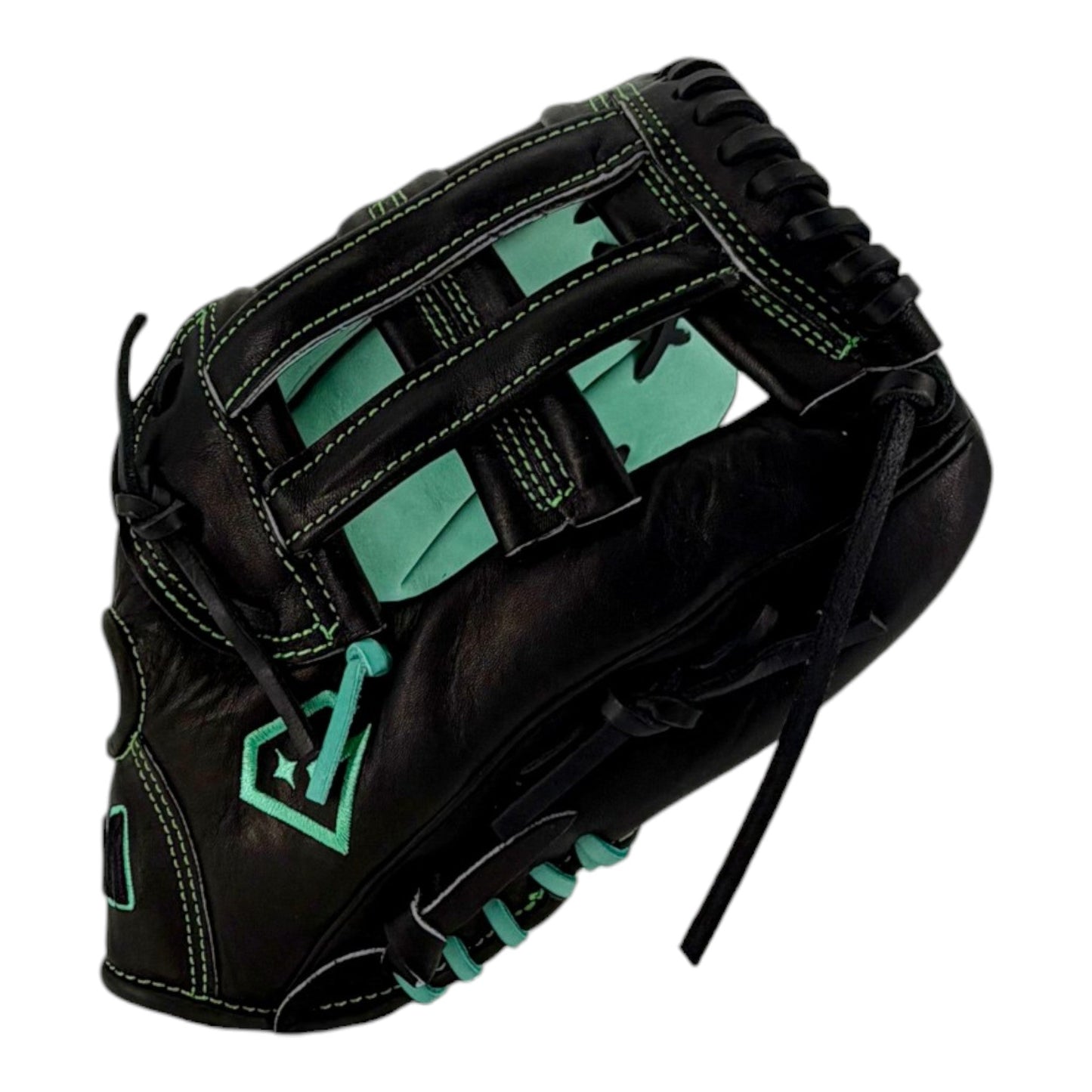 Gem Gloves Softball Fielding Glove - GEM115 Phantom Mint – Product View | Smash It Sports | leather, kip, pro