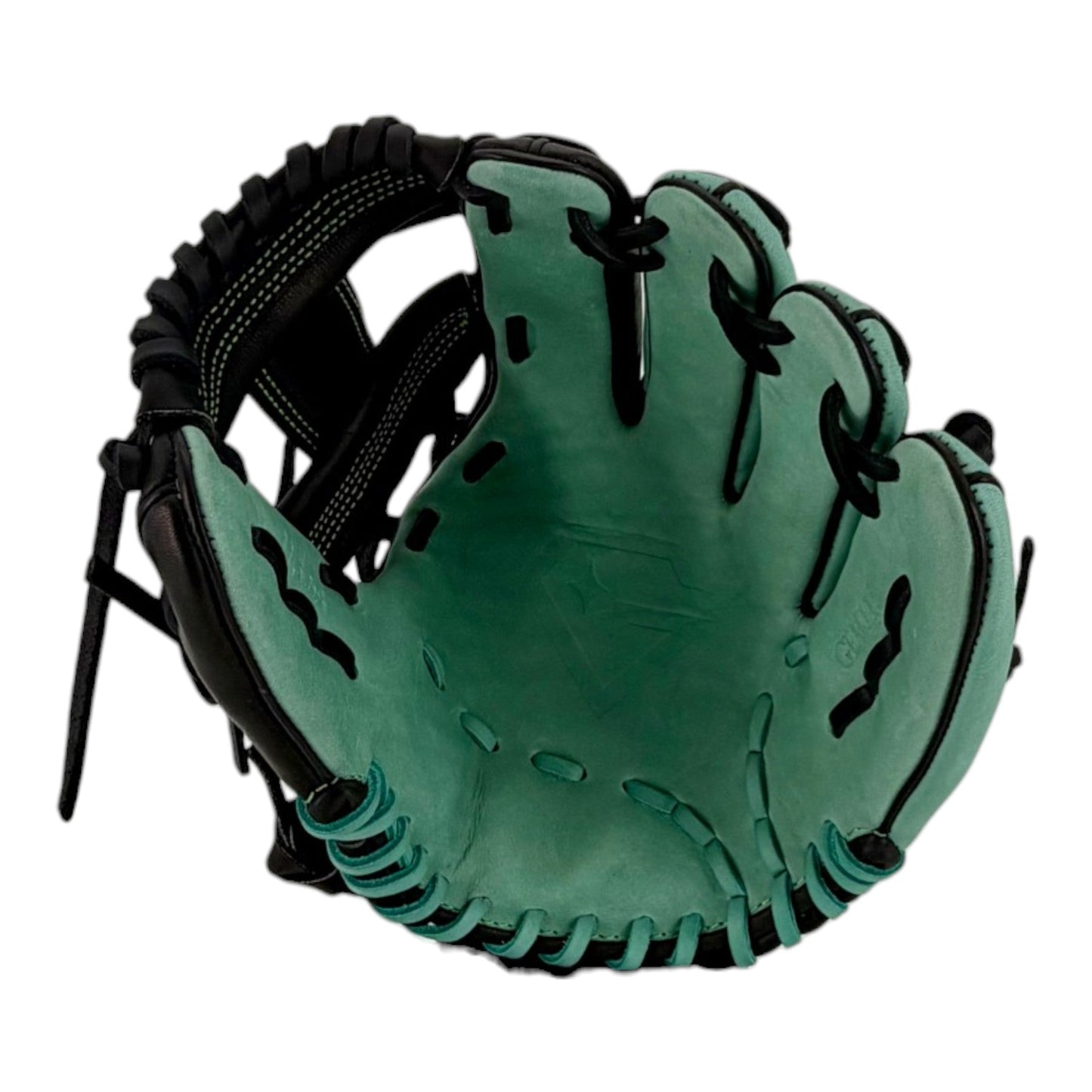 Gem Gloves Baseball Fielding Glove - GEM115 Phantom Mint – Product View | Smash It Sports | leather, kip, pro