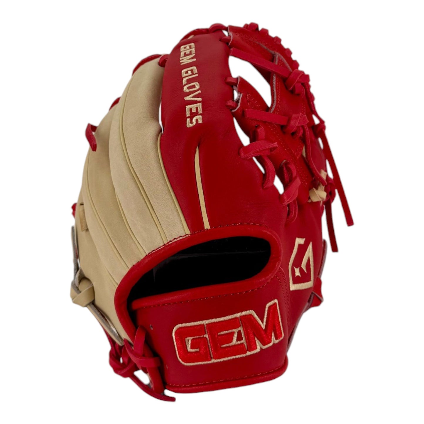 Gem Gloves Baseball Fielding Glove - GEM116 Amber Blaze – Product View | Smash It Sports | leather, kip, pro