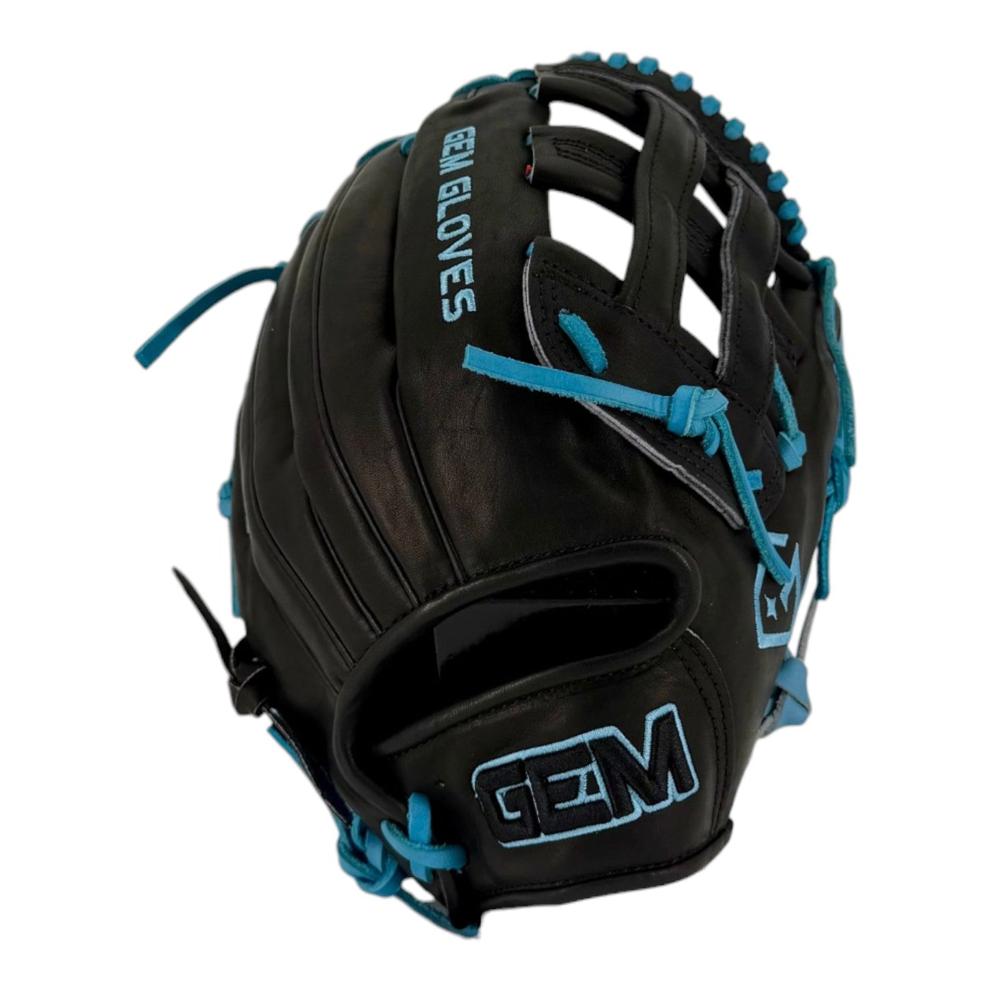 Gem Gloves Softball Fielding Glove - GEM118 Midnight Sky – Product View | Smash It Sports | leather, kip, pro