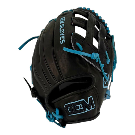 Gem Gloves Softball Fielding Glove - GEM118 Midnight Sky – Product View | Smash It Sports | leather, kip, pro