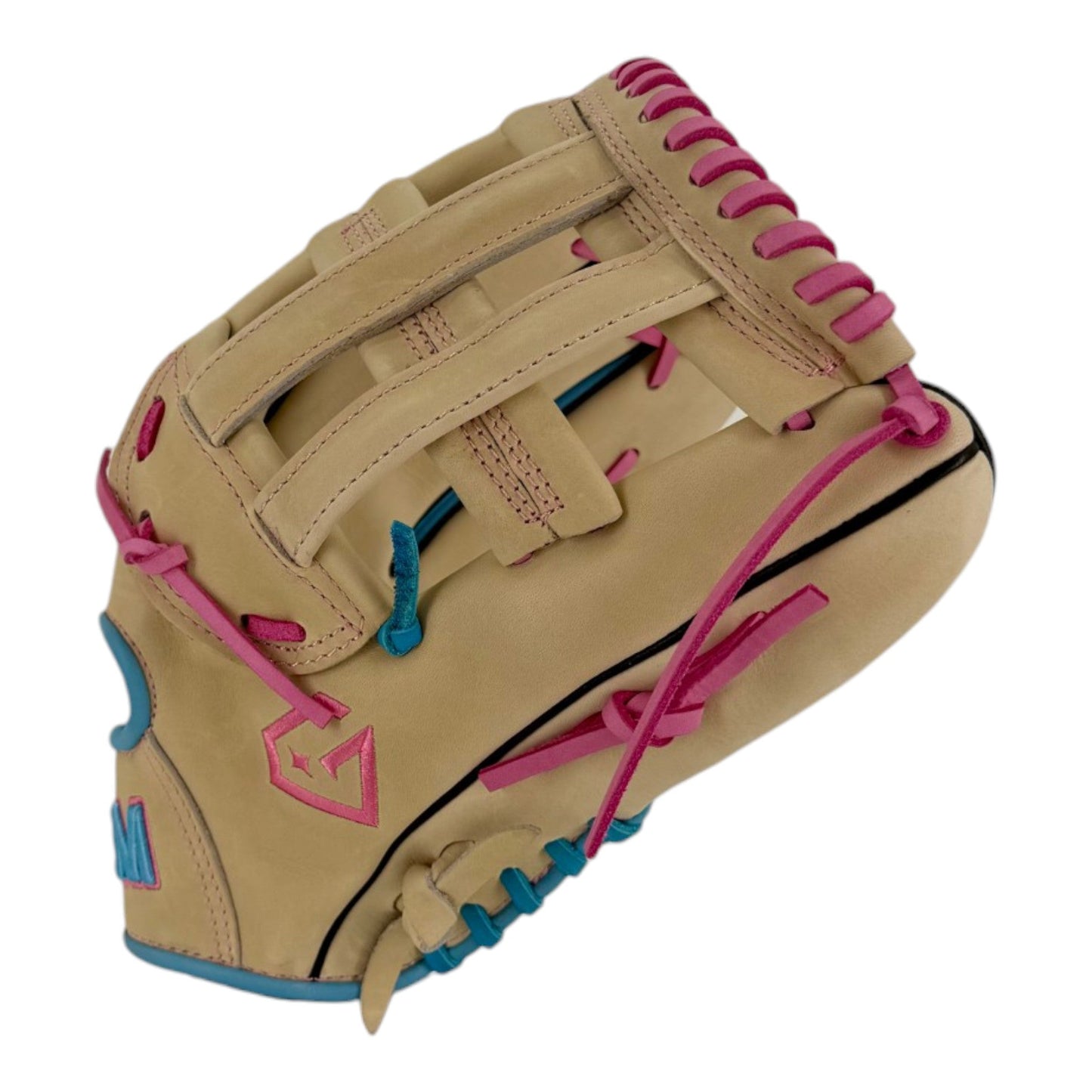 Gem Gloves Softball Fielding Glove - GEM121 Carolina Peach – Product View | Smash It Sports | leather, kip, pro