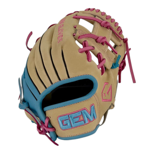 Gem Gloves Baseball Fielding Glove - GEM121 Carolina Peach – Product View | Smash It Sports | leather, kip, pro