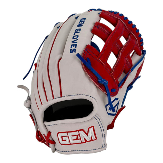 Gem Gloves Softball Fielding Glove - GEM127 The Patriot – Product View | Smash It Sports | leather, kip, pro