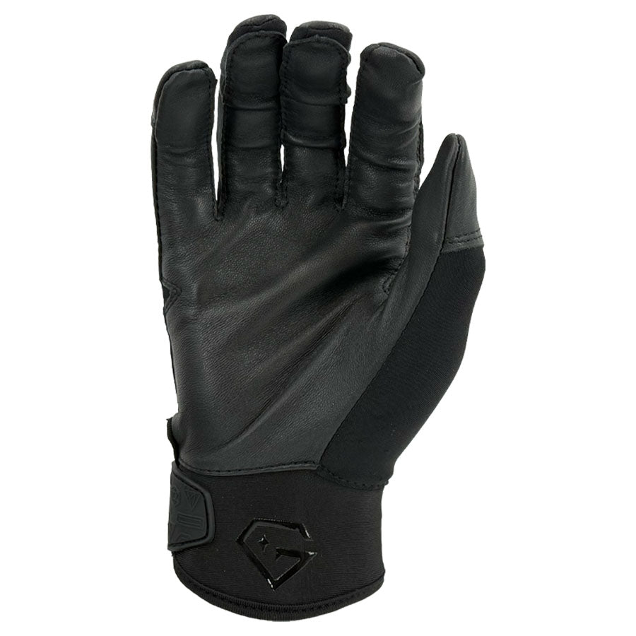 Gem Glove Opalite Batting Glove - Blackout – Product View | Smash It Sports | leather, pro