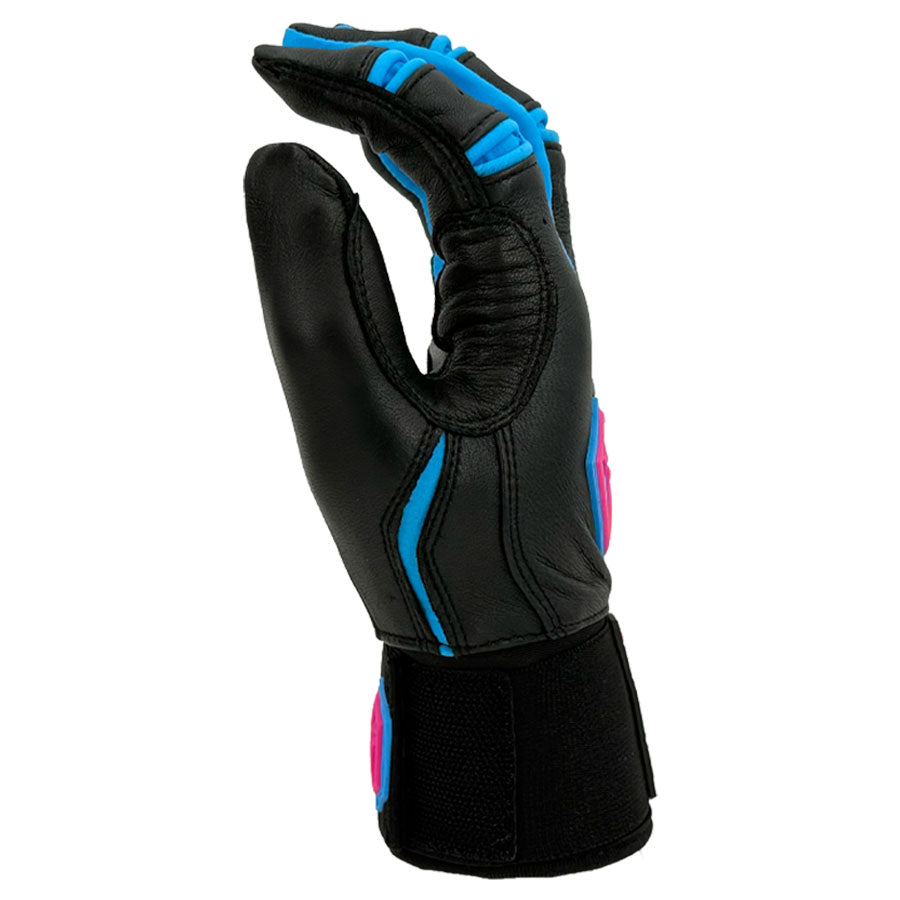 Gem Glove Prospector Long Cuff Batting Glove - Black/Vice – Product View | Smash It Sports | leather, pro
