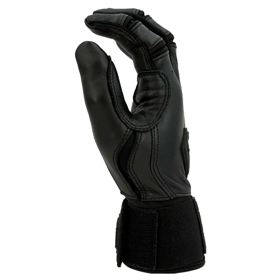 Gem Glove Prospector Long Cuff Batting Glove - Blackout – Product View | Smash It Sports | leather, pro