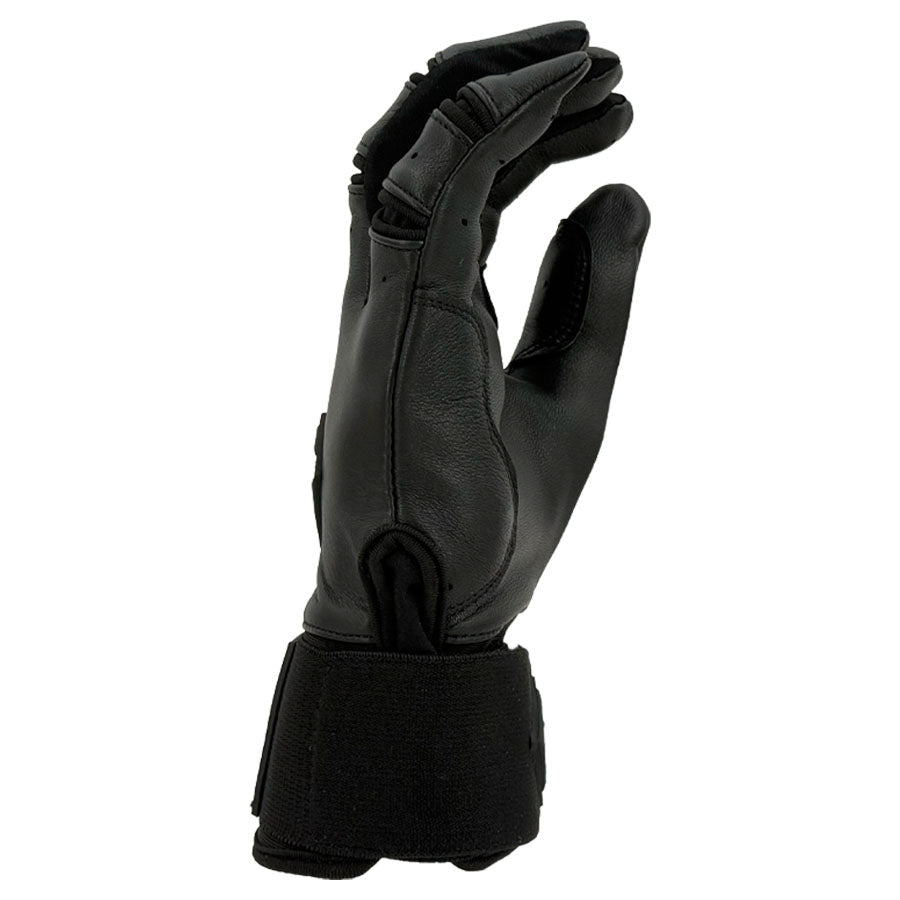 Gem Glove Prospector Long Cuff Batting Glove - Blackout – Product View | Smash It Sports | leather, pro