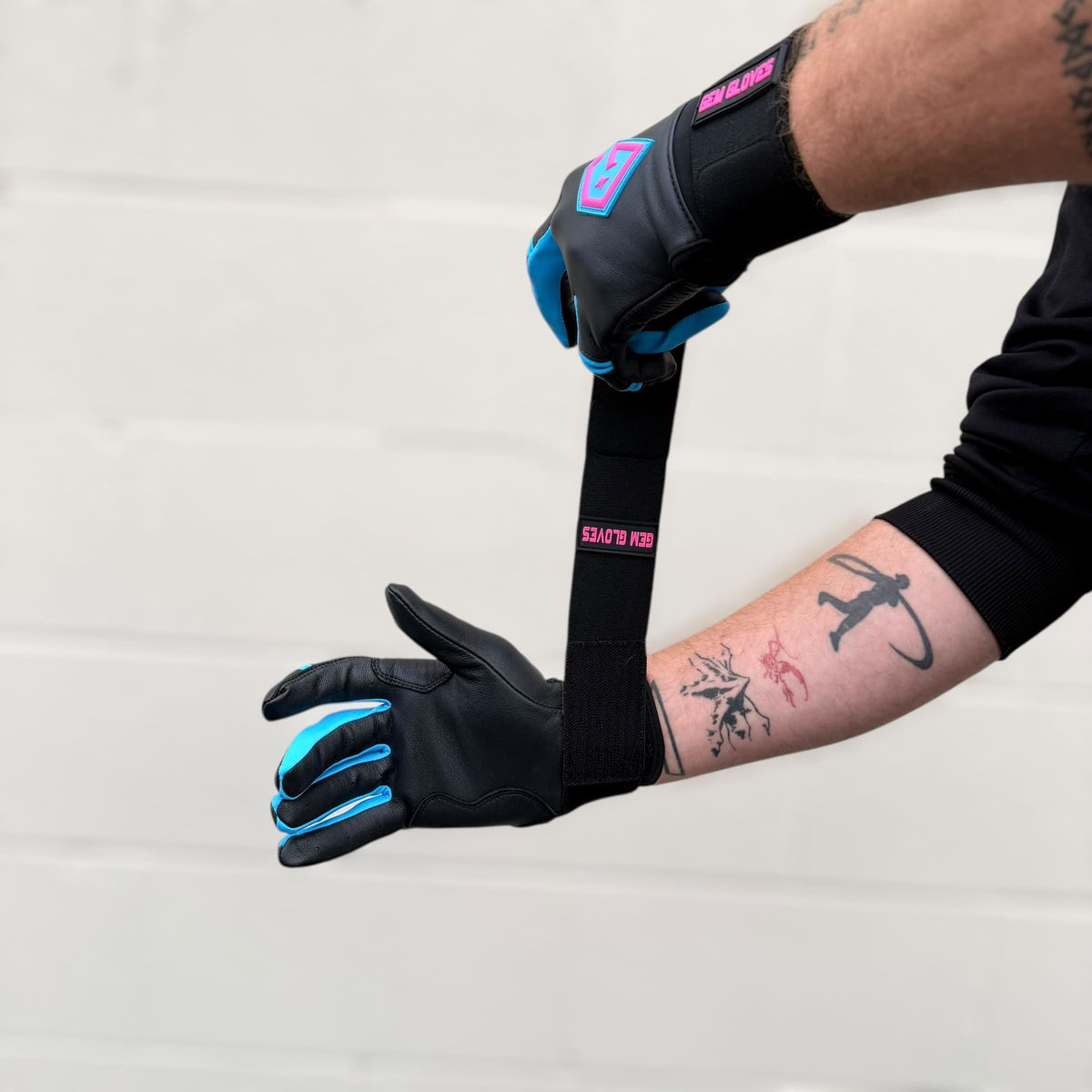 Gem Glove Prospector Long Cuff Batting Glove - Black/Vice – Product View | Smash It Sports | leather, pro