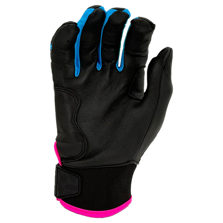 Gem Glove Prospector Short Cuff Batting Glove - Black/Vice – Product View | Smash It Sports | leather, pro