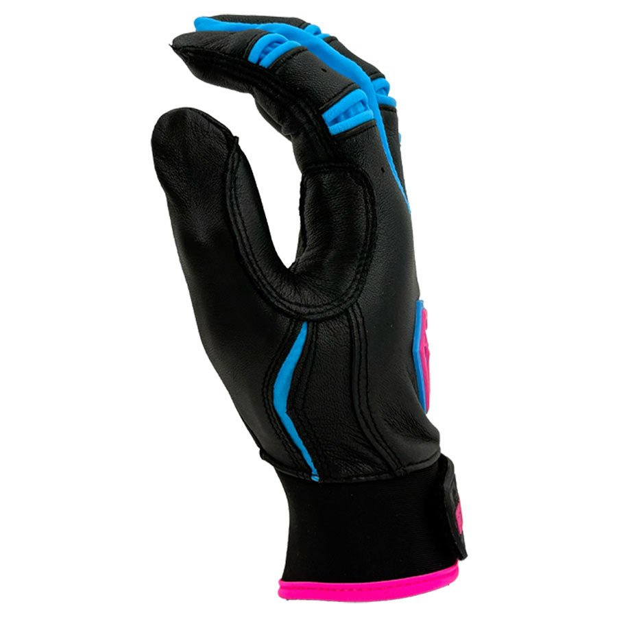 Gem Glove Prospector Short Cuff Batting Glove - Black/Vice – Product View | Smash It Sports | leather, pro