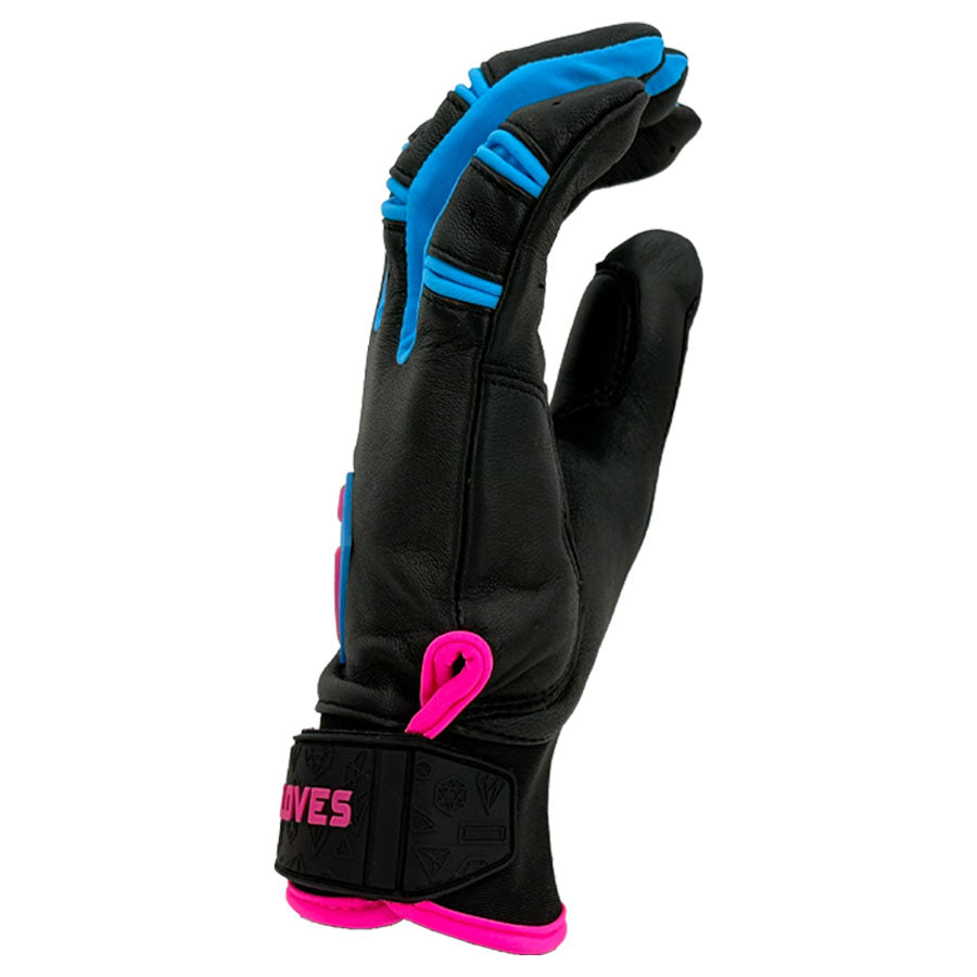 Gem Glove Prospector Short Cuff Batting Glove - Black/Vice – Product View | Smash It Sports | leather, pro