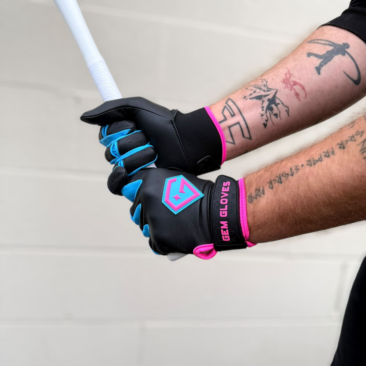 Gem Glove Prospector Short Cuff Batting Glove - Blackout – Product View | Smash It Sports | leather, pro