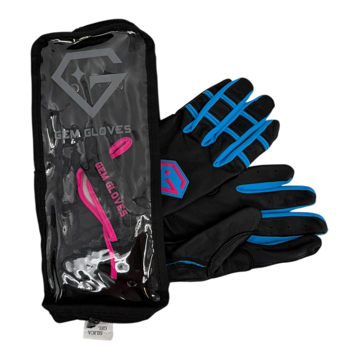 Gem Glove Prospector Short Cuff Batting Glove - Black/Vice – Product View | Smash It Sports | leather, pro