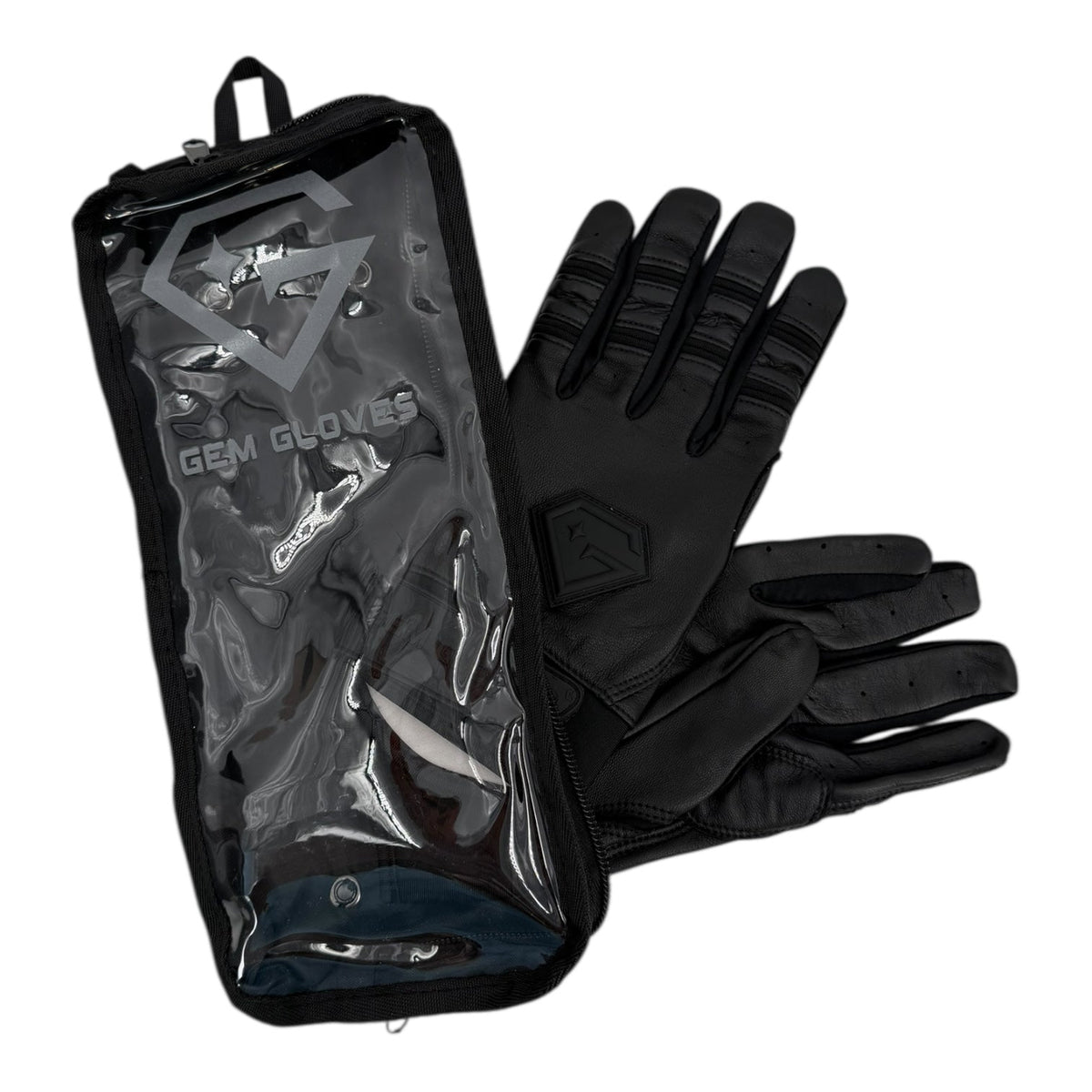 Gem Glove Prospector Short Cuff Batting Glove - Blackout – Product View | Smash It Sports | leather, pro