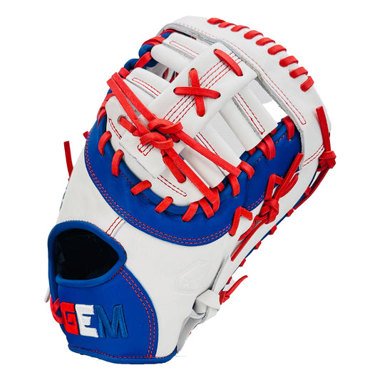 Gem Gloves Baseball First Base Mitt/Glove - GEM057 – Product View | Smash It Sports | leather, kip, pro