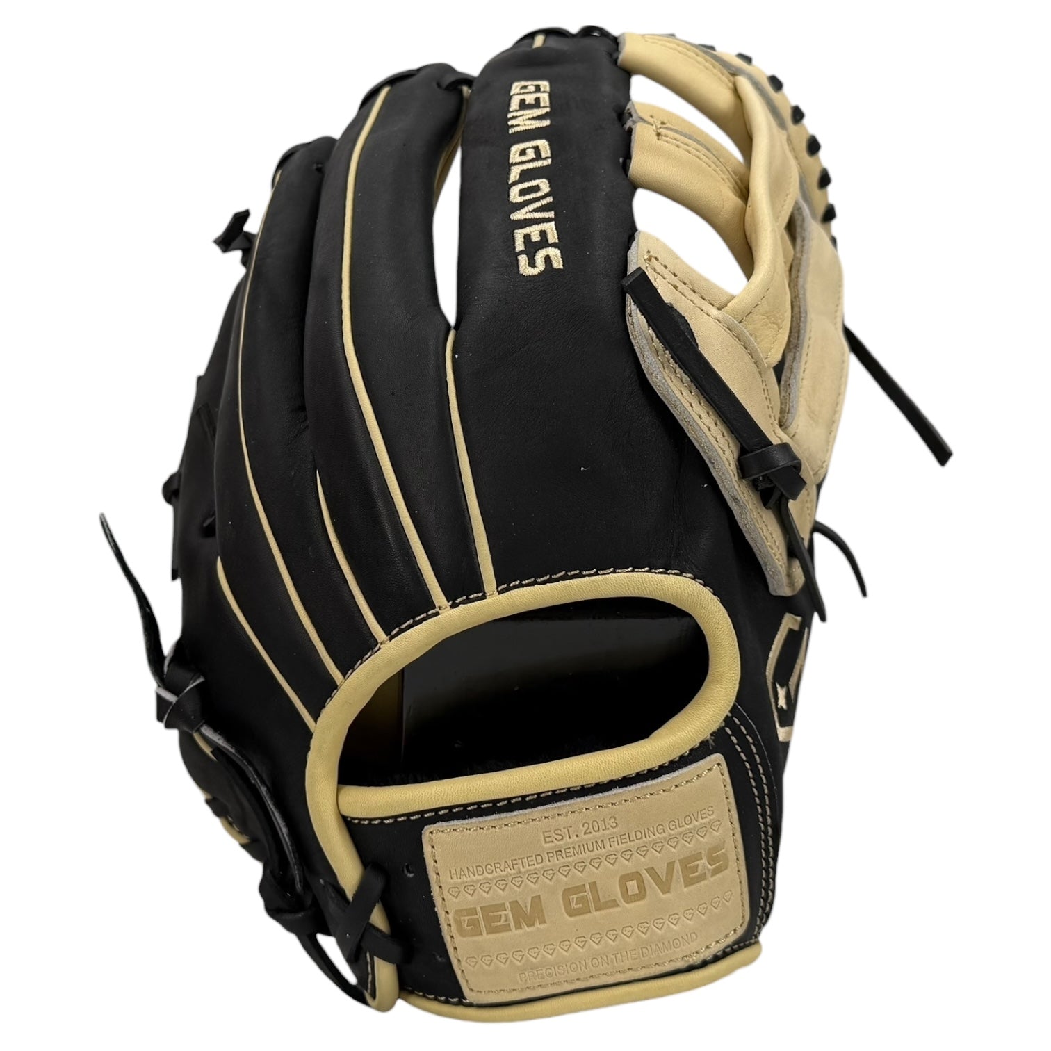 Gem Gloves Game-Ready Softball Fielding Glove - GEM095 Shadow Gold – Product View | Smash It Sports | leather, steerhide, pro
