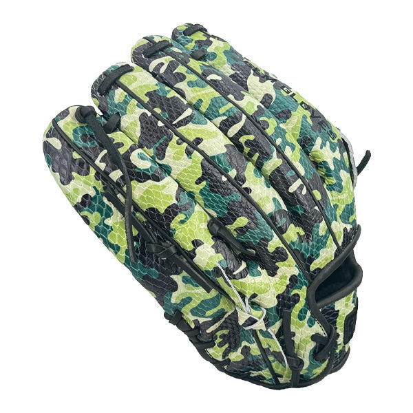 Gem Gloves Softball Fielding Glove - GEM073 - Green Camo – Product View | Smash It Sports | leather, kip, pro