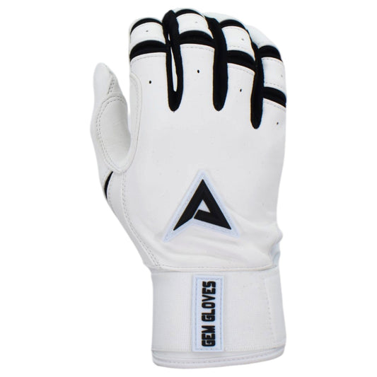 Gem Glove x Anarchy Prospector Long Cuff Batting Glove - White/Black