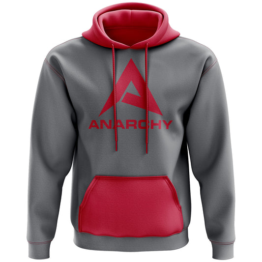 Anarchy Fleece Hoodie - Charcoal/Red