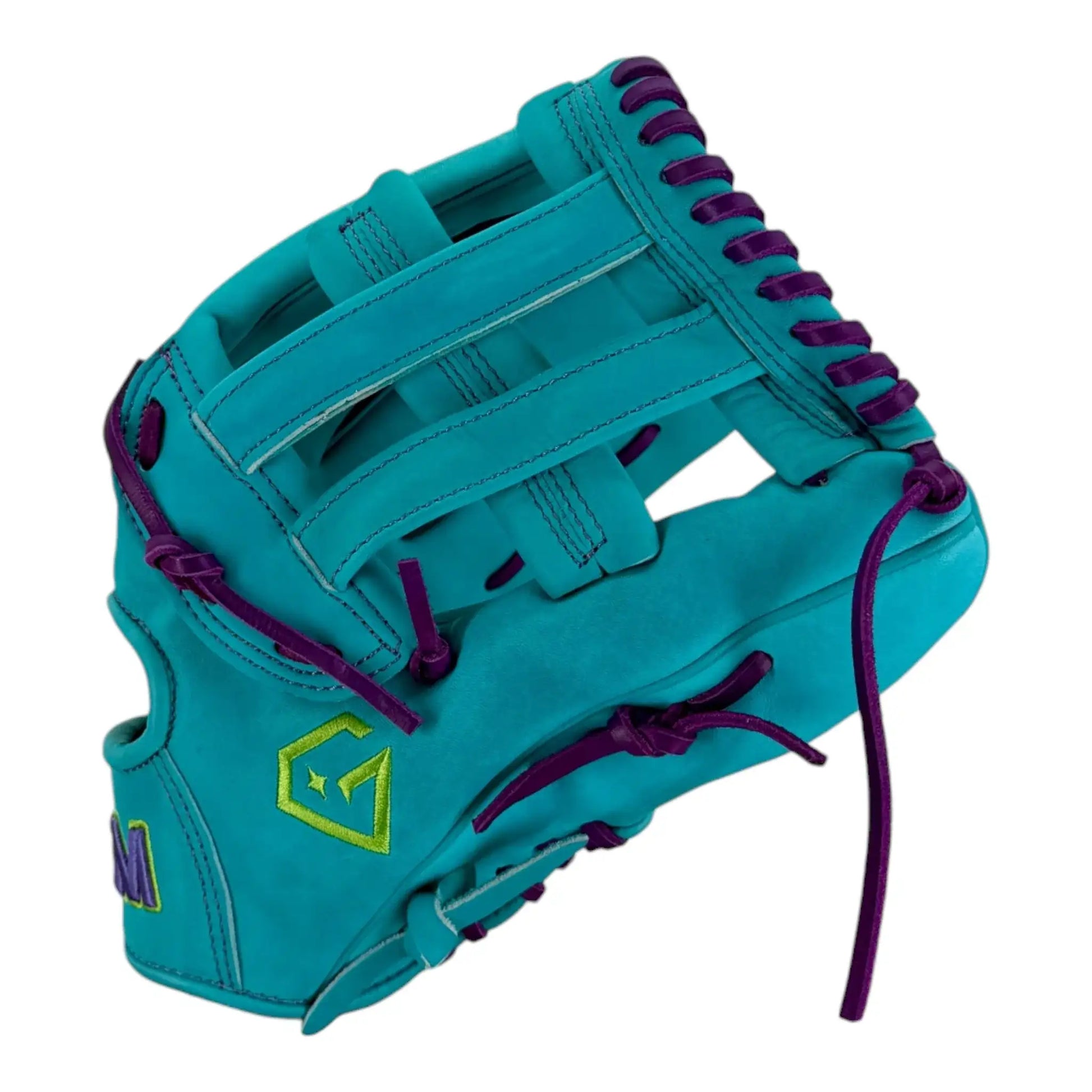 Gem Gloves Softball Fielding Glove - GEM129 Electric Venom – Product View | Smash It Sports | leather, kip, pro