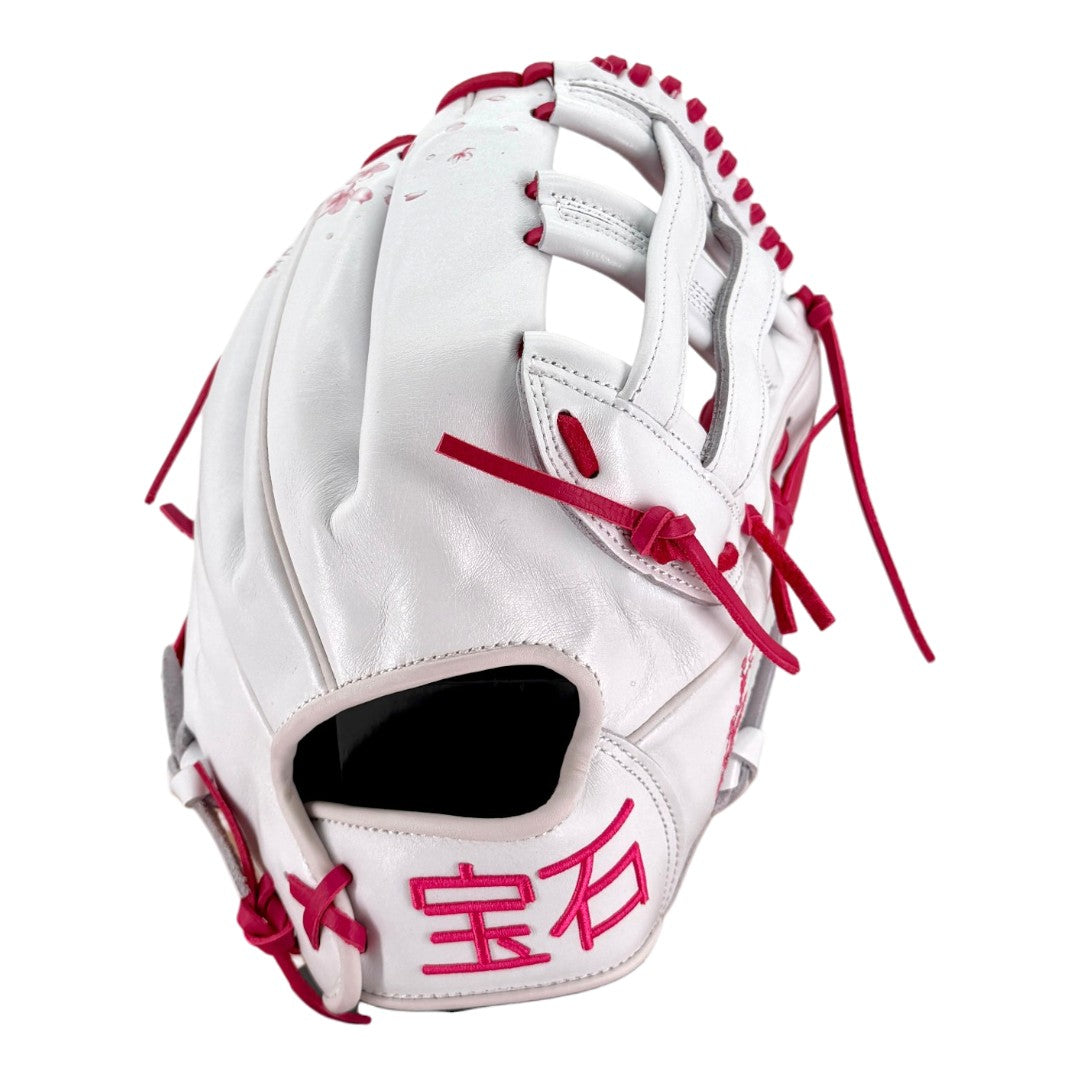 Gem Gloves Softball Fielding Glove - GEM101 Cherry Blossom – Product View | Smash It Sports | leather, kip, pro