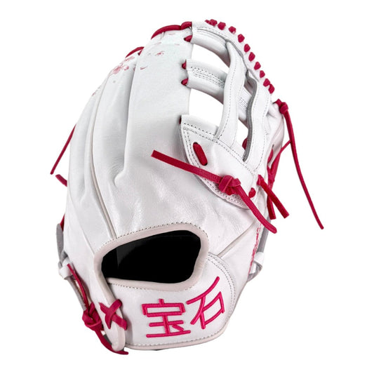 Gem Gloves Softball Fielding Glove - GEM101 Cherry Blossom – Product View | Smash It Sports | leather, kip, pro
