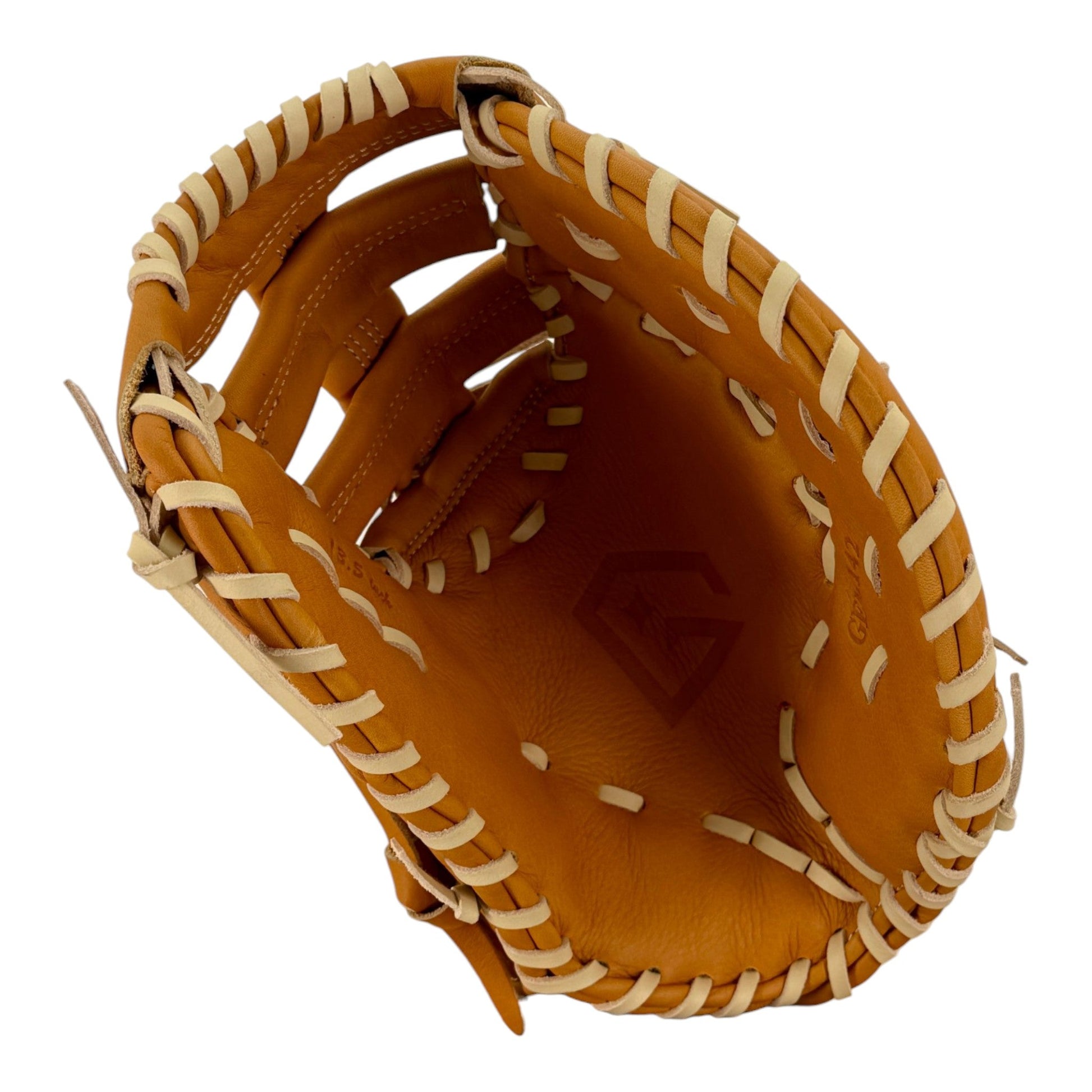 Gem Gloves Game-Ready Softball First Base Mitt/Glove - GEM142 Wheatfield – Product View | Smash It Sports | leather, steerhid