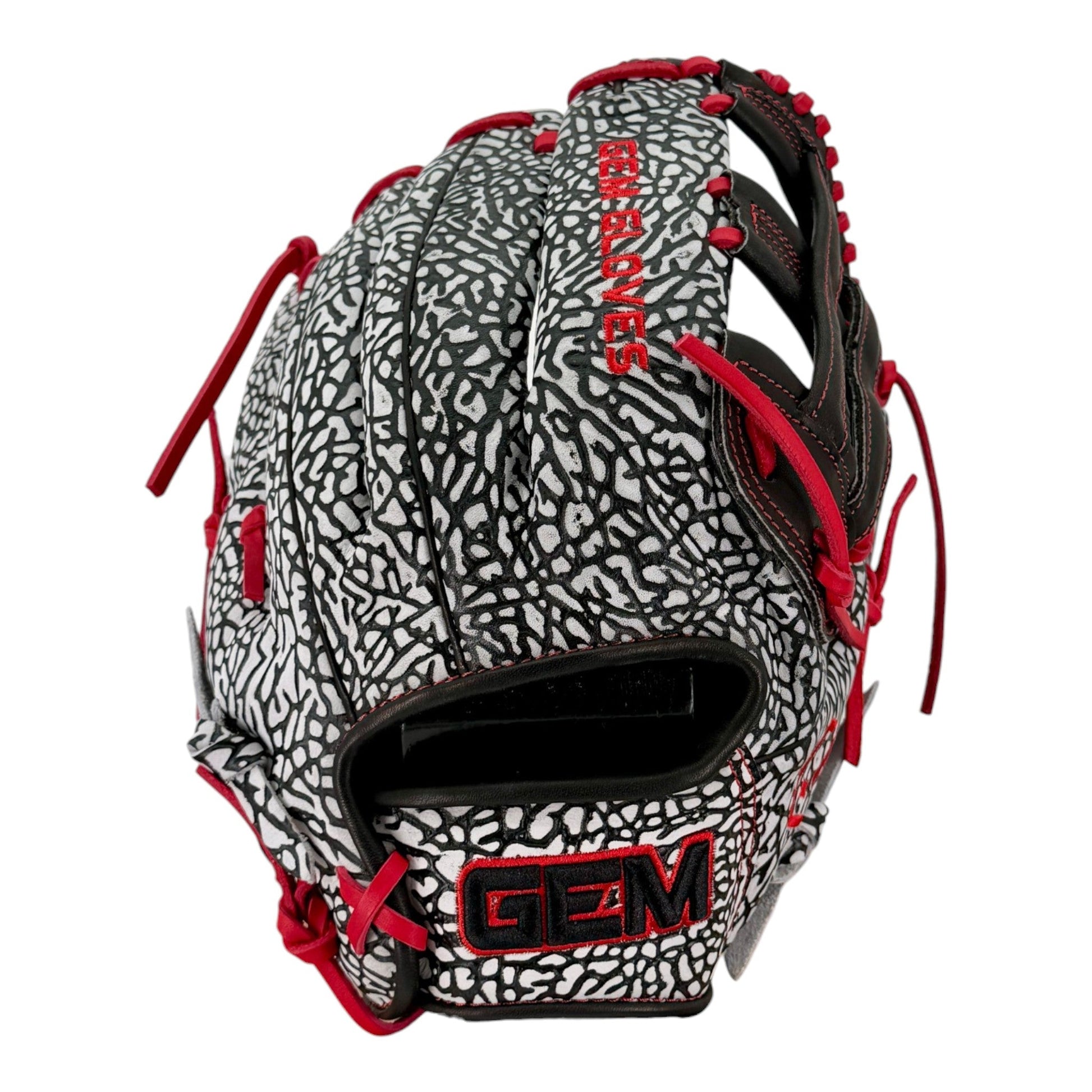 Gem Gloves Softball Fielding Glove - GEM149 Crimson Elephant – Product View | Smash It Sports | leather, kip, pro