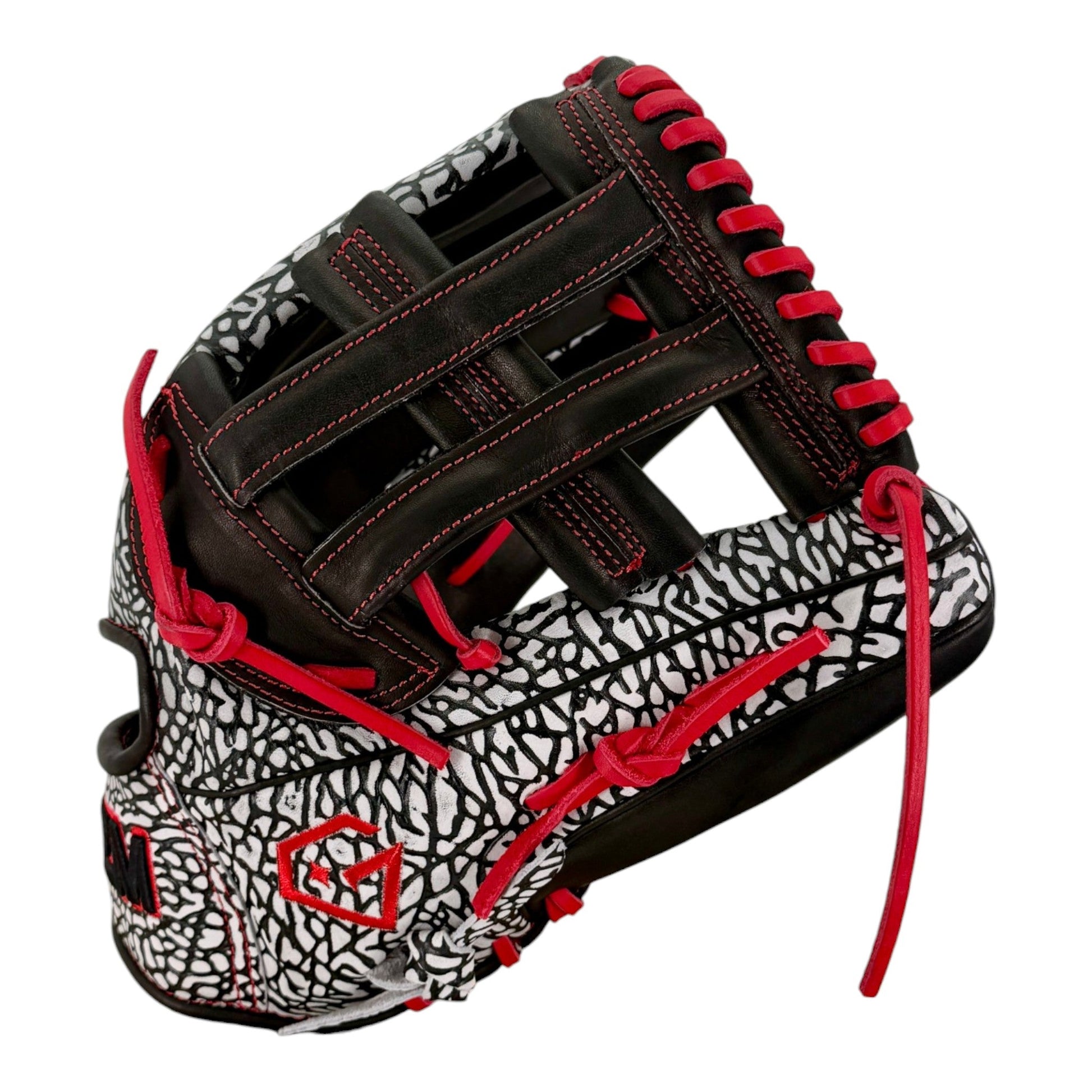 Gem Gloves Softball Fielding Glove - GEM149 Crimson Elephant – Product View | Smash It Sports | leather, kip, pro
