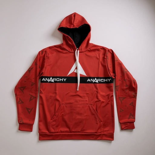 Anarchy Fleece Hoodie - Red/Black