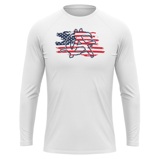 Anarchy Distressed Flag Long Sleeve Shirt