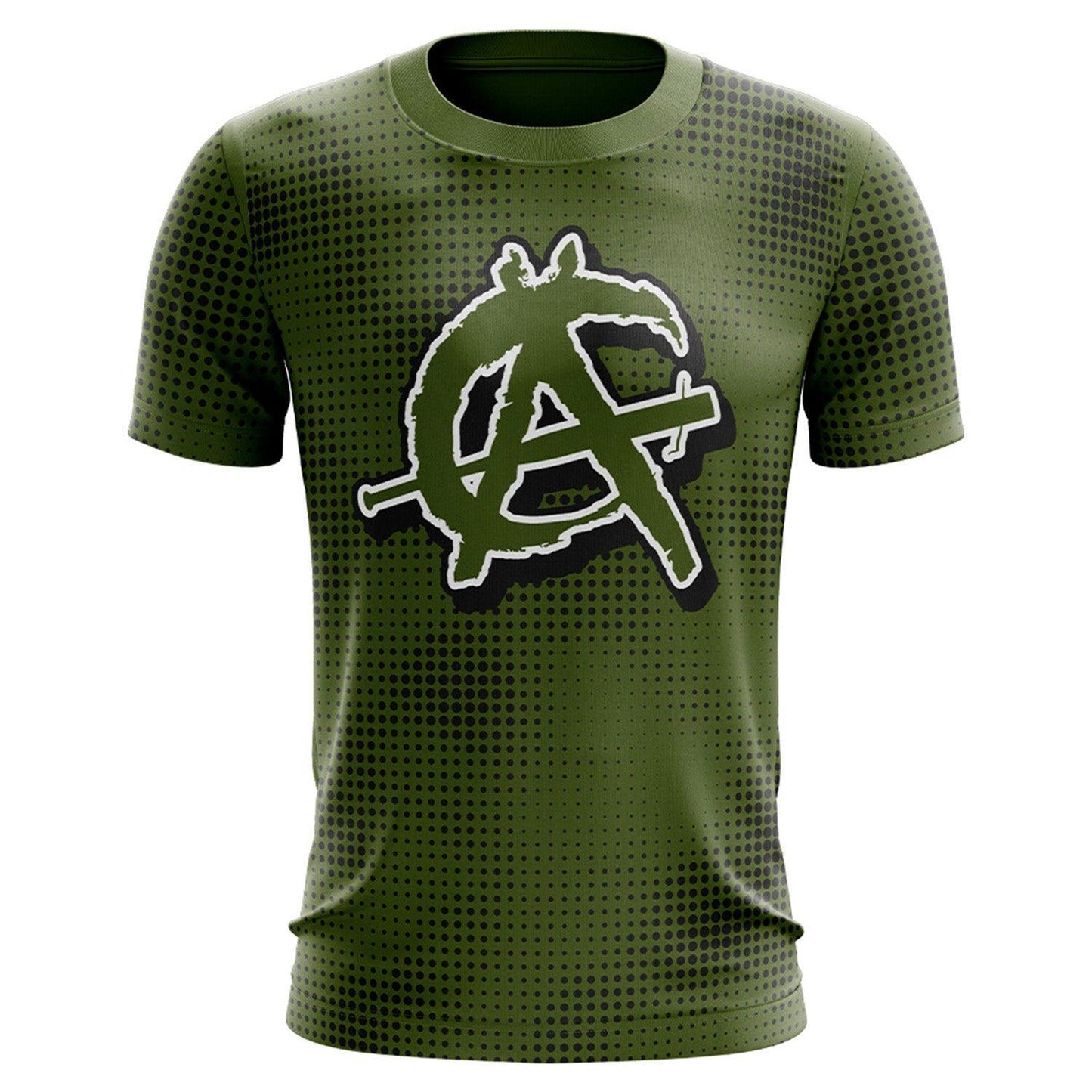 Anarchy Bat Company Short Sleeve Shirt - Dots (Green/Black) - Smash It Sports