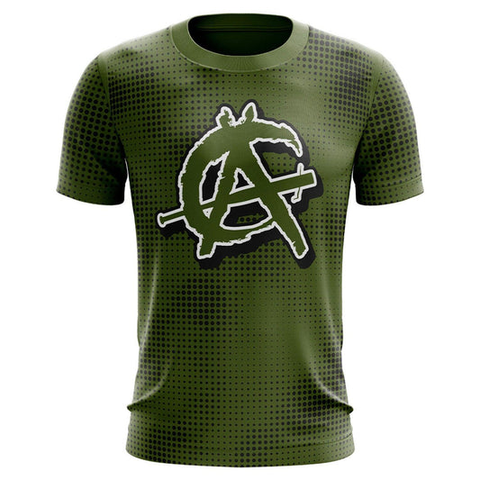 Anarchy Bat Company Short Sleeve Shirt - Dots (Green/Black) - Smash It Sports