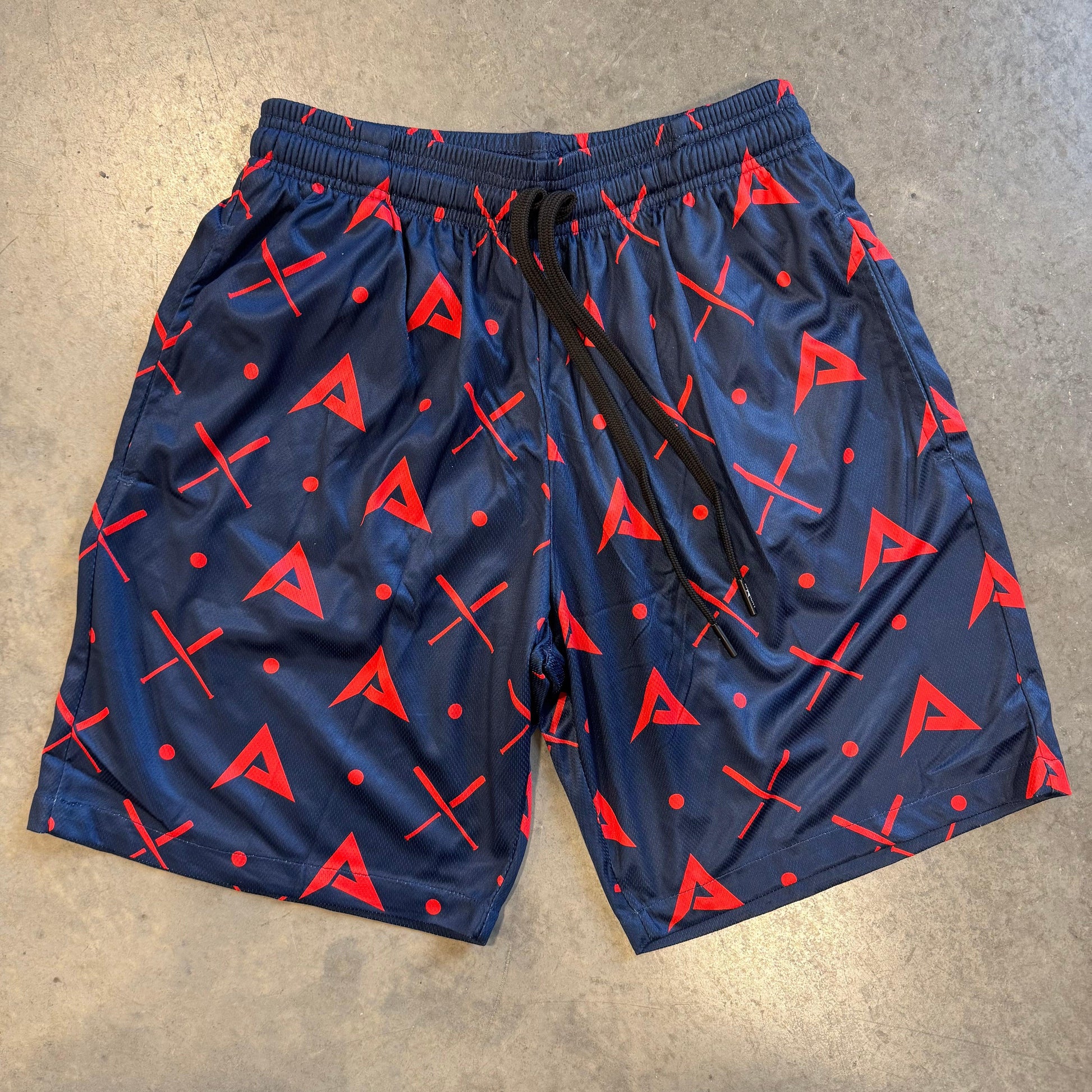Anarchy Mesh Shorts - Navy/Red - Smash It Sports