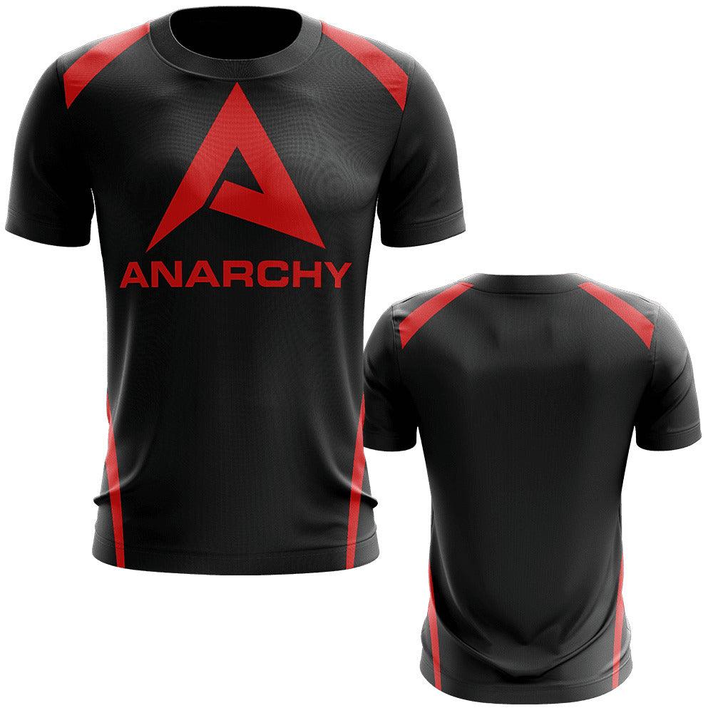 Anarchy EVO-Tech™ Short Sleeve Shirt - Black/Red - Smash It Sports