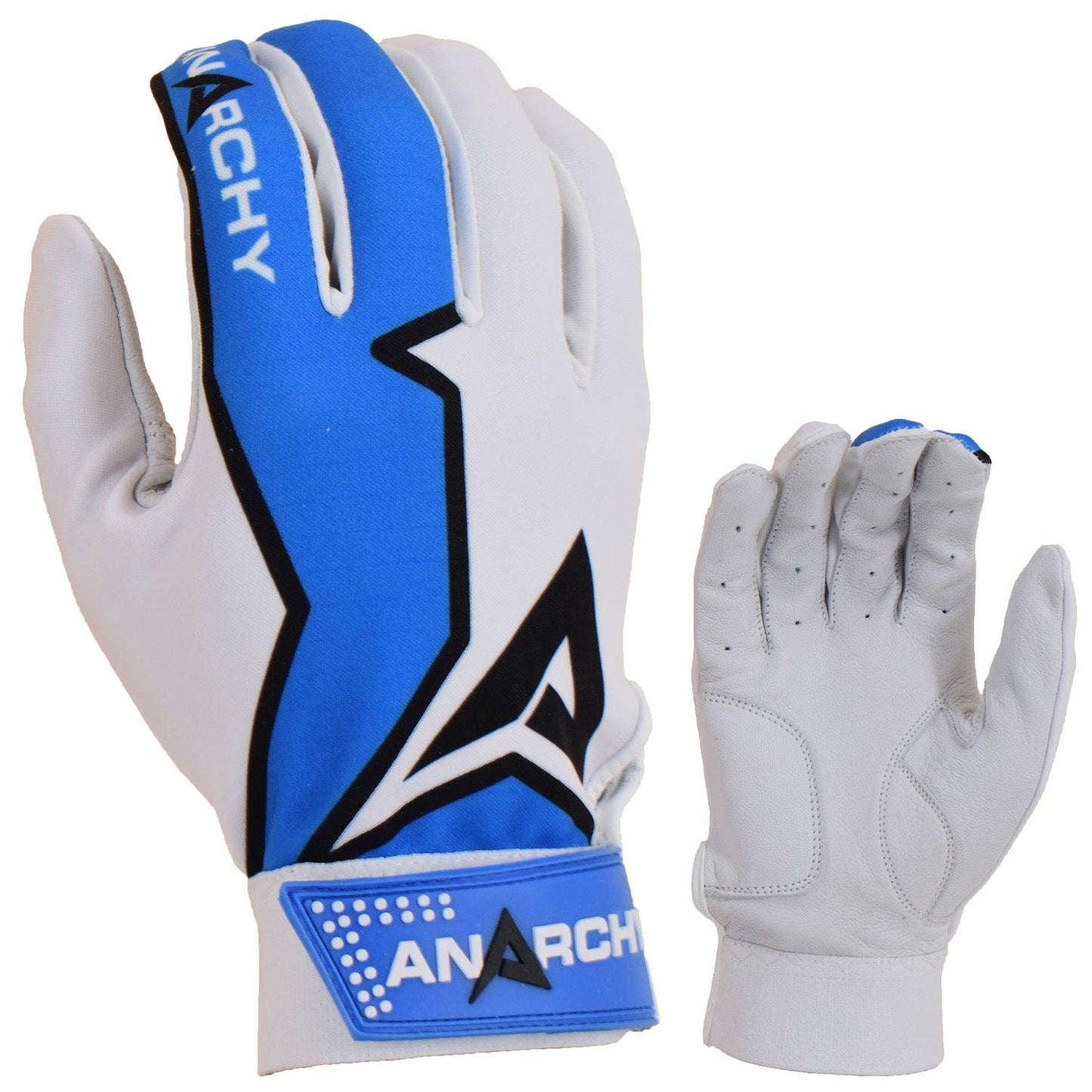 Anarchy Premium Batting Gloves- Royal/White/Black - Smash It Sports