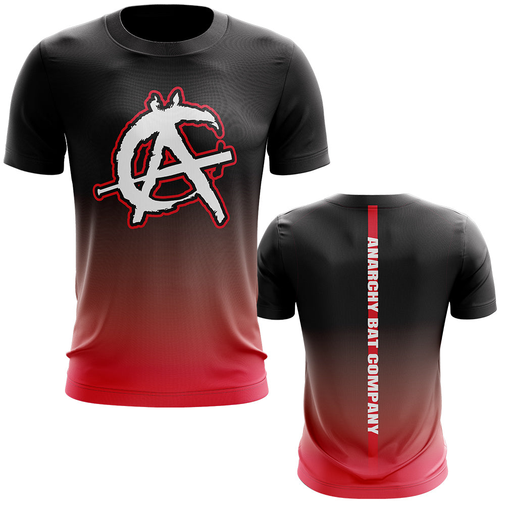 Anarchy Bat Company Short Sleeve Shirt - Fade (Black/Red)